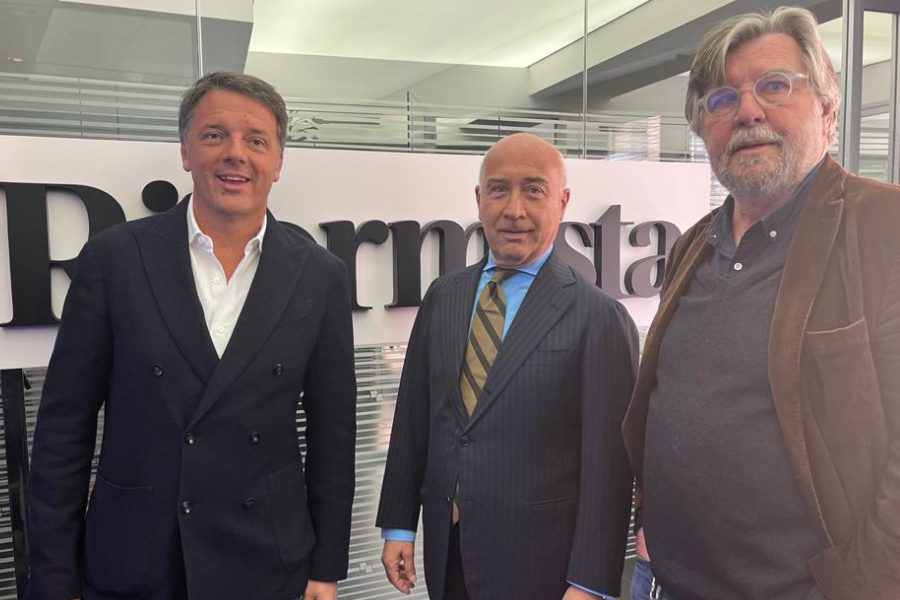 Matteo Renzi Direttore De Il Riformista E Piero Sansonetti Direttore De