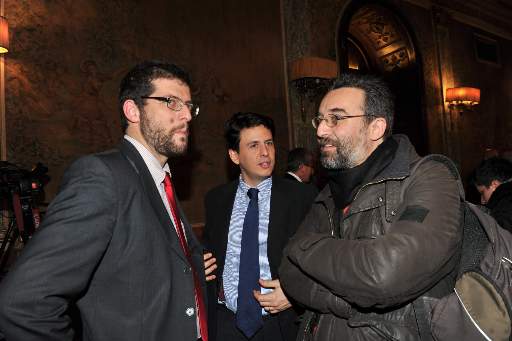 Andrea Romano, Marco Simoni e Marco Damilano