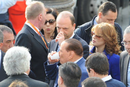 Angelino Alfano, Silvio Berlusconi e Francesca Pascale