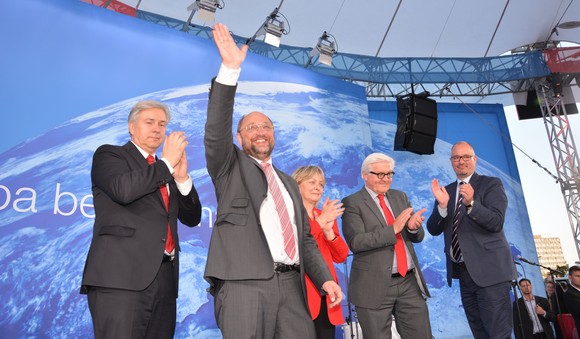 Con Martin Schulz e il PES sul palco in AlexanderPlatz
