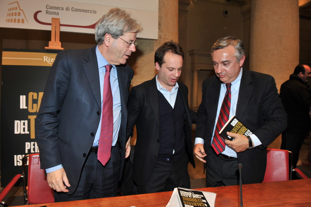 Paolo Gentiloni, Marco Carrai e Maurizio Molinari