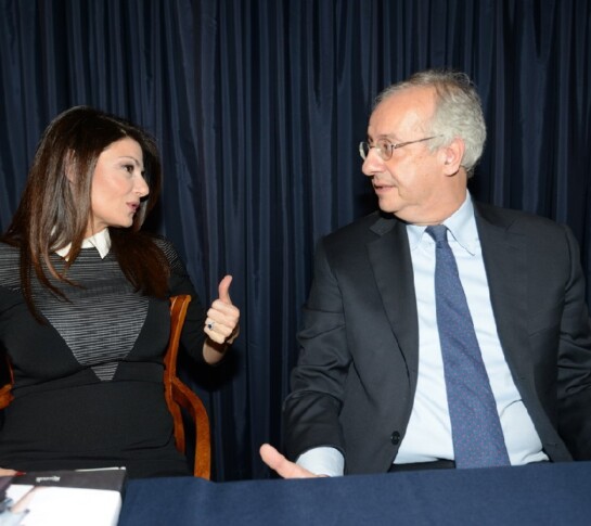 Ilaria D'Amico e Walter Veltroni