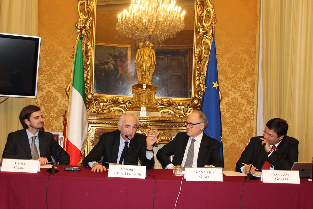 Paolo Gambi, Ettore Gotti Tedeschi, Gian Luigi Gigli e Luciano Ghelfi