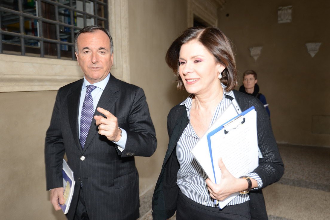 Franco Frattini e Bianca Berlinguer