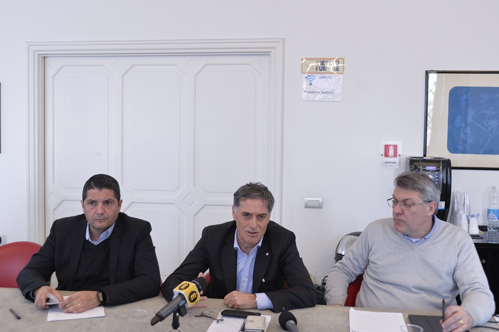 Marco Bentivogli, Rocco Palombella e Maurizio Landini