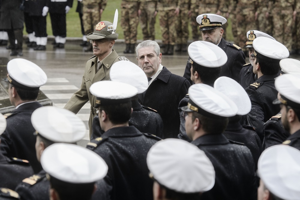 Cambio al vertice della Marina Militare 2013, Biagio Abate, Giampaolo Di Paola, Giuseppe De Giorgi e Luigi Binelli Mantelli
