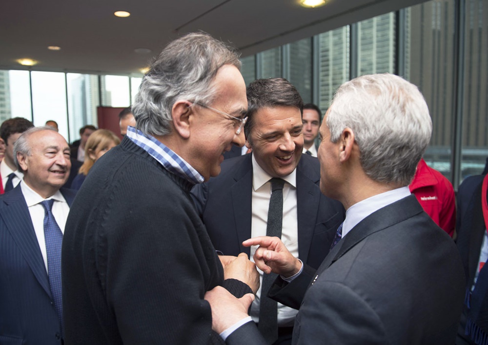 Sergio Marchionne, Matteo Renzi e Rahm Emanuel