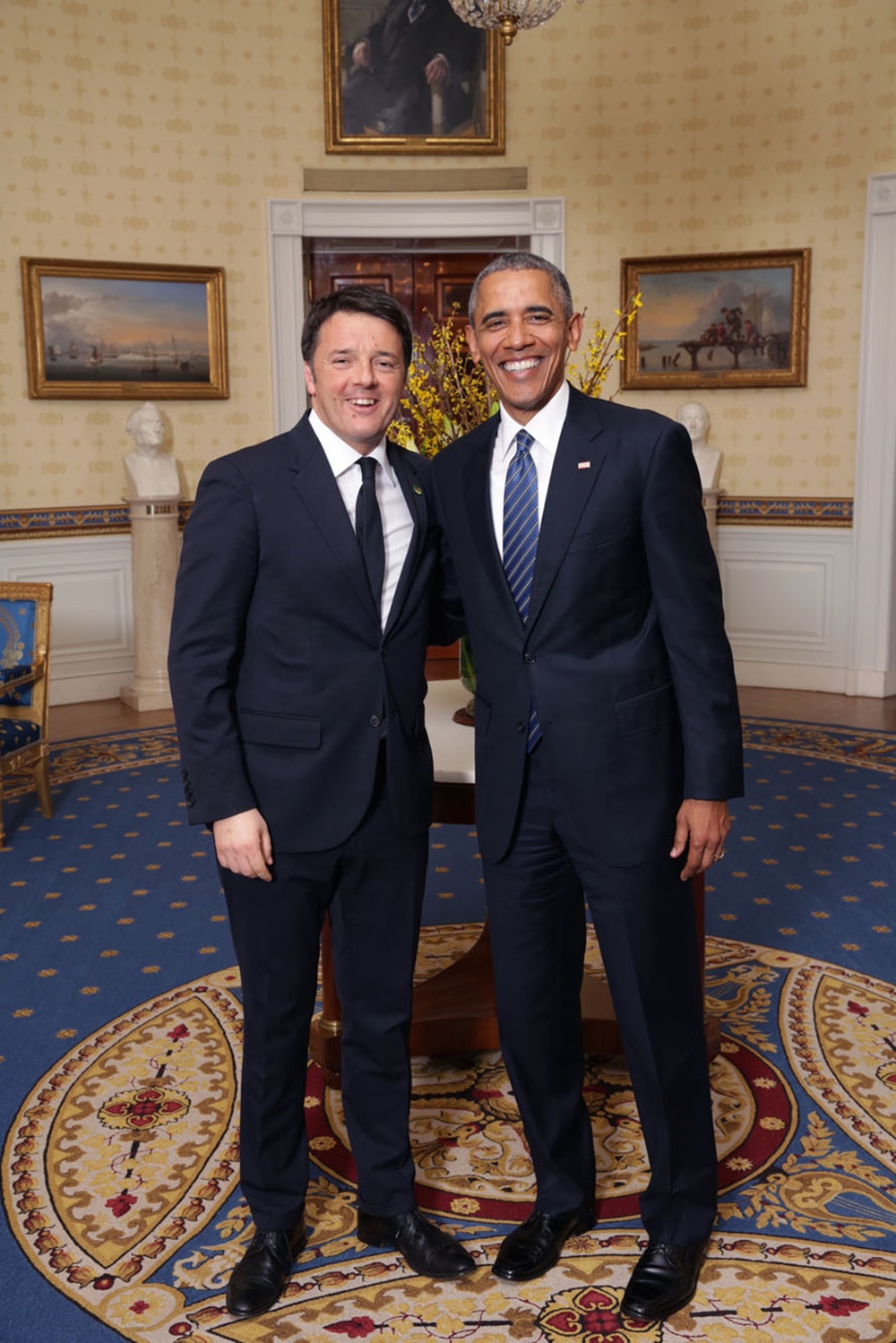 Matteo Renzi e Barak Obama