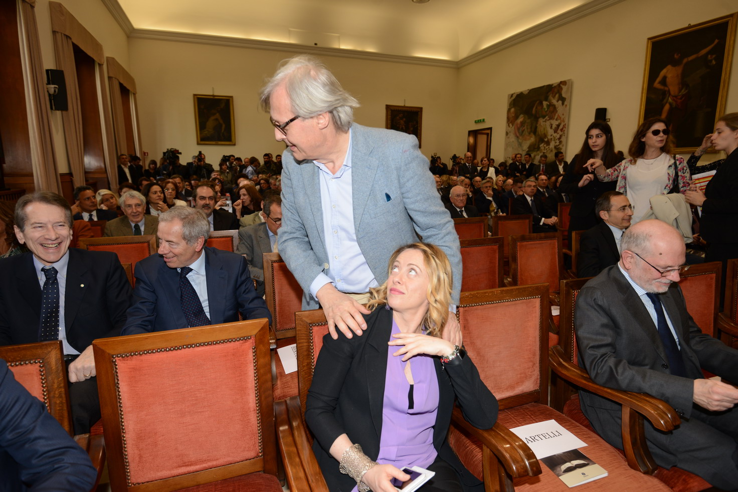Guido Bertolaso, Vittorio Sgarbi e Giorgia Meloni