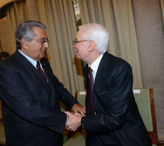 Carlo De Benedetti e Cesare Geronzi