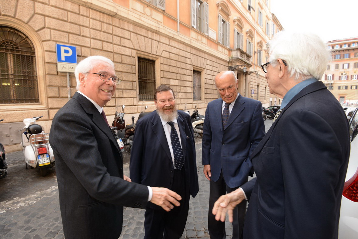 Cesare Geronzi, Giuliano Ferrara, Jas Gawronski e Franco Debenedetti