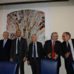 Mario Monti, Angelino Alfano, Luciano Fontana, Giovanni Salvi e Massimo Franco