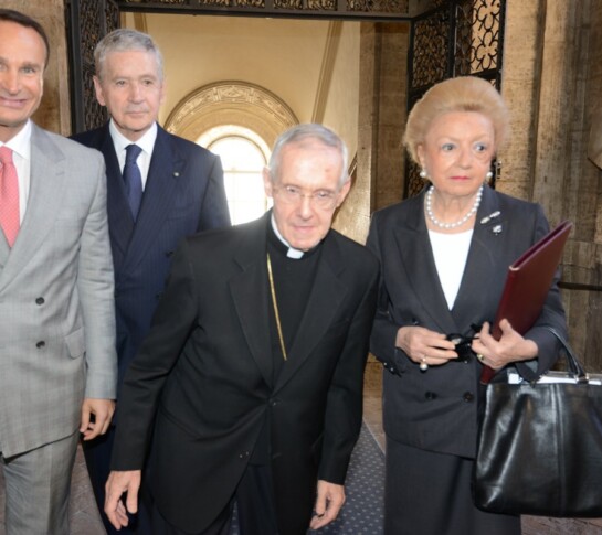 Paolo Messa, Jean Louis Tauran e Marisa Pinto Olori del Poggio