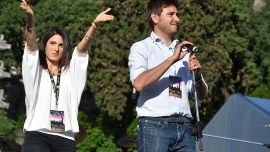 Virginia Raggi e Alessandro Di Battista