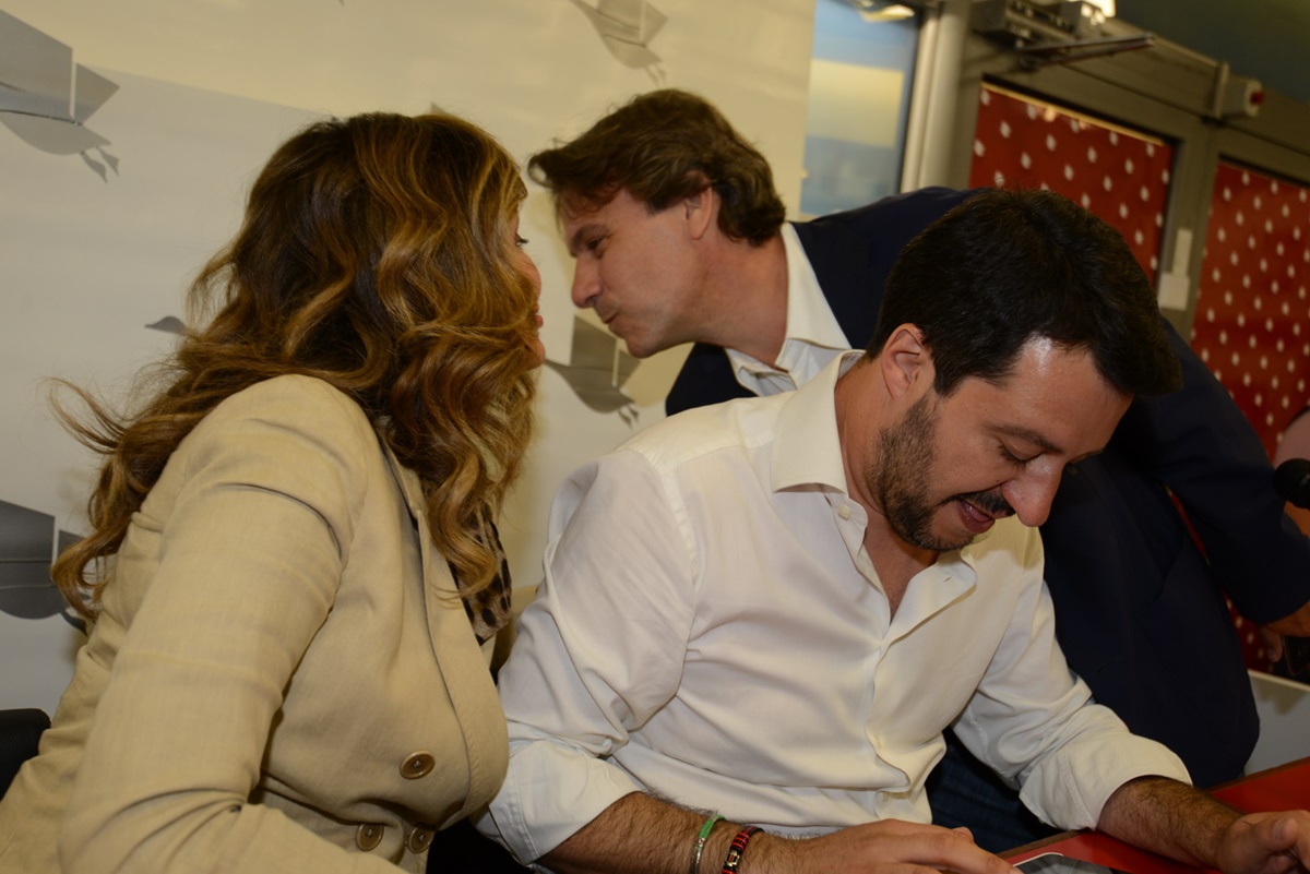 Daniela Santanchè, Matteo Salvini e Nicola Porro