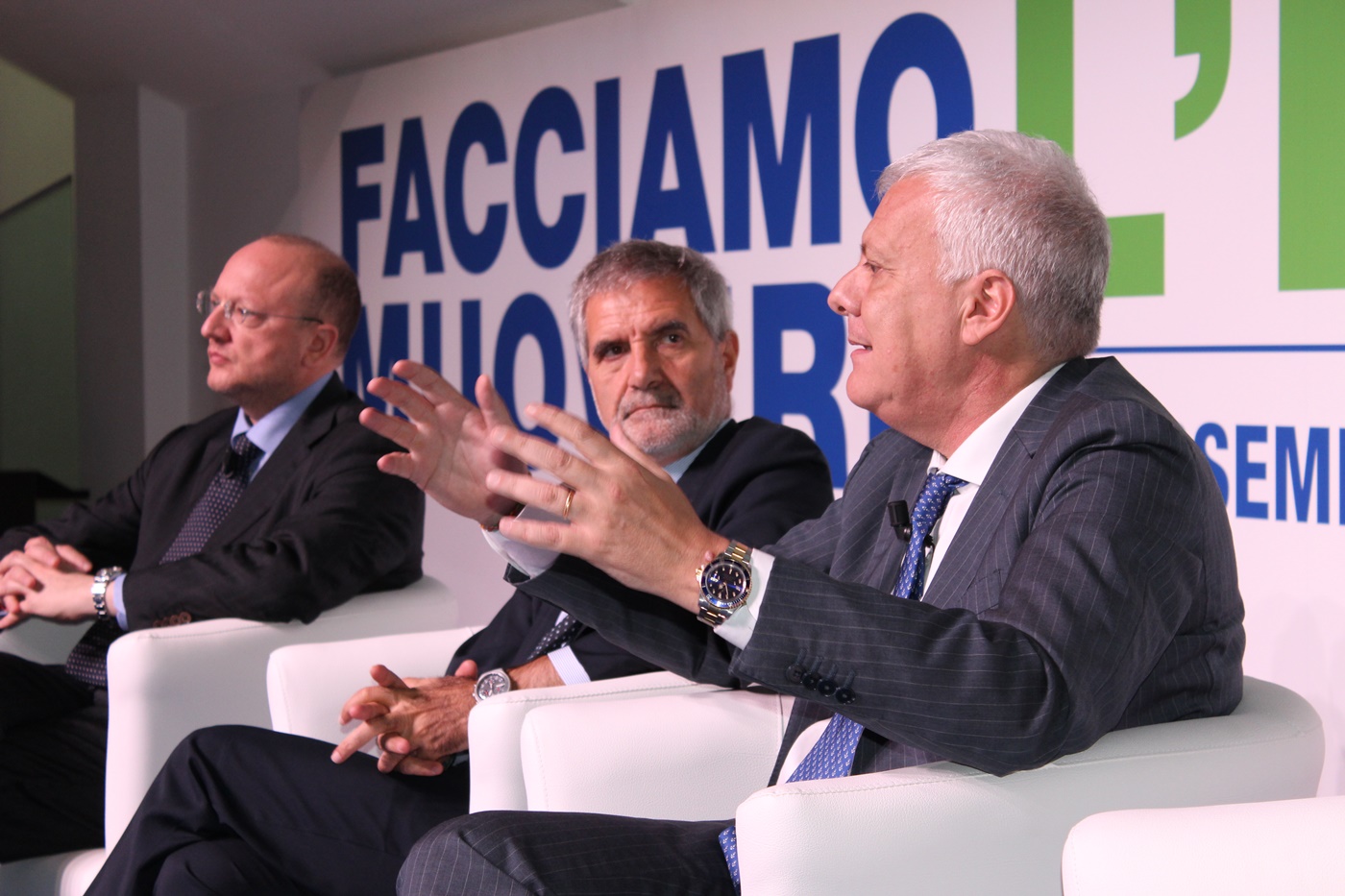 Vincenzo Boccia, Claudio Spinaci e Gianluca Galetti