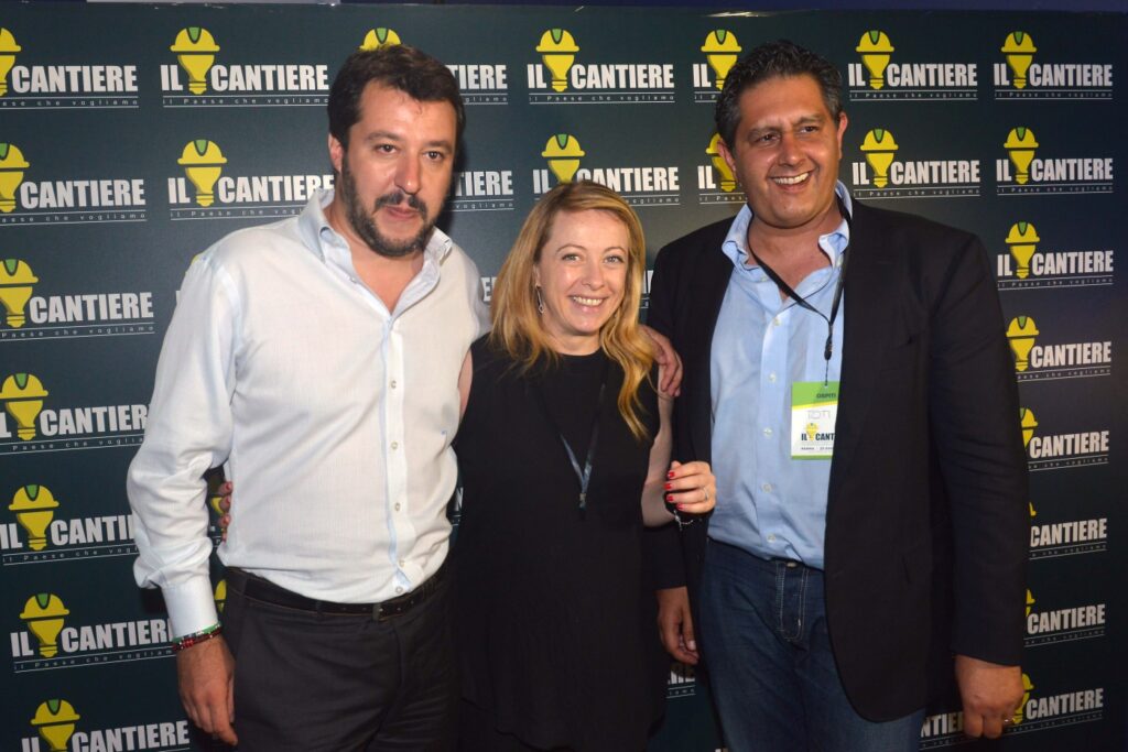 Matteo Salvini, Giorgia Meloni e Giovanni Toti
