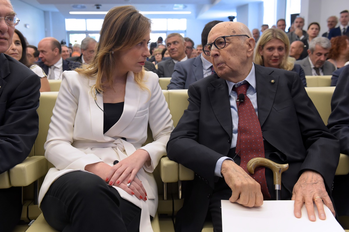 Maria Elena Boschi e Giorgio Napolitano