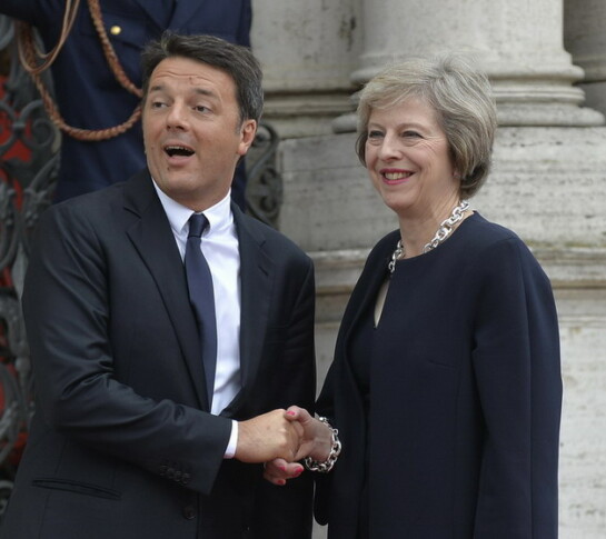 MATTEO RENZI THERESA MAY