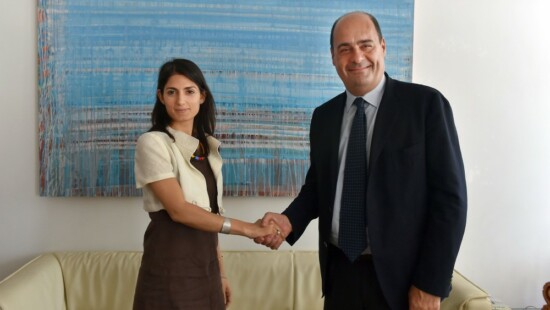 Virginia Raggi e Nicola Zingaretti