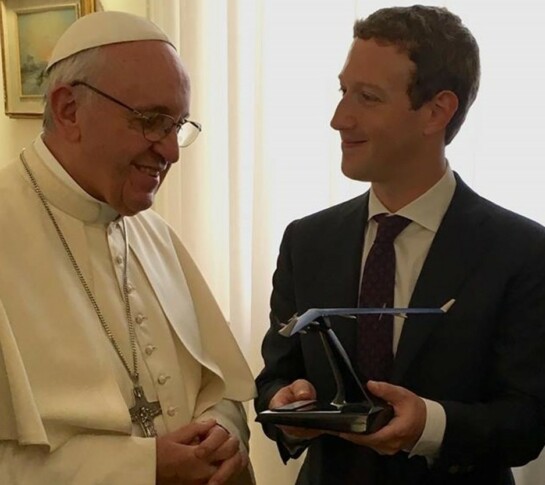 MARK ZUCKERBERG A ROMA papa francesco