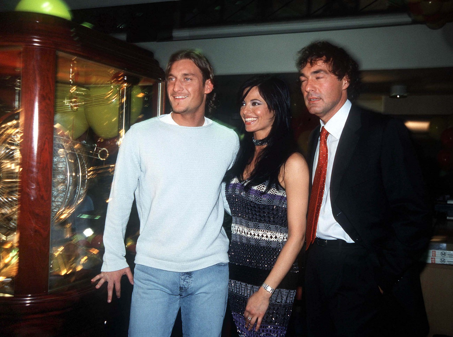 Francesco Totti, Natalia Estrada e Massimo Giletti