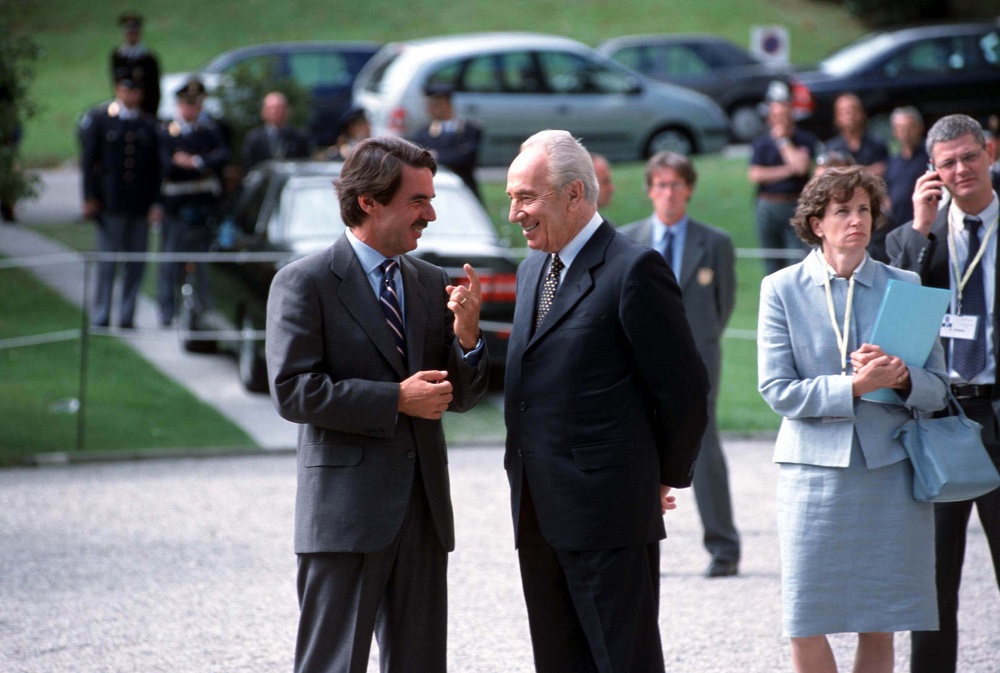 Josè Maria Aznar e Shimon Peres