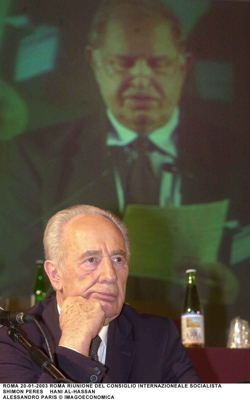 Shimon Peres e Hani al-Hassan