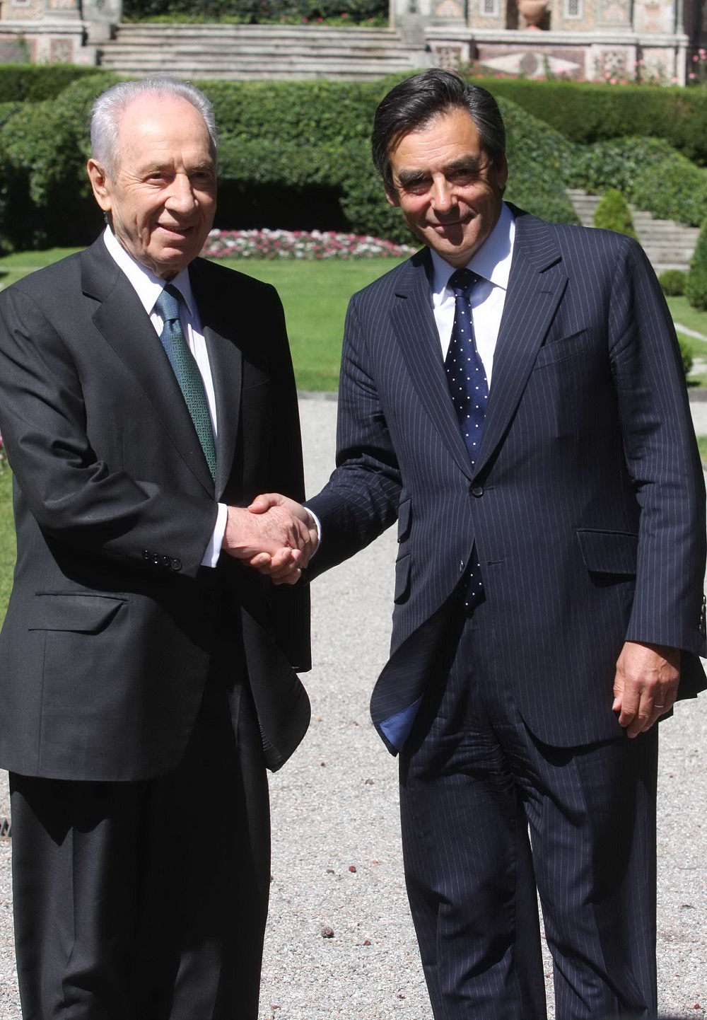 Shimon Peres e Francoise Fillon