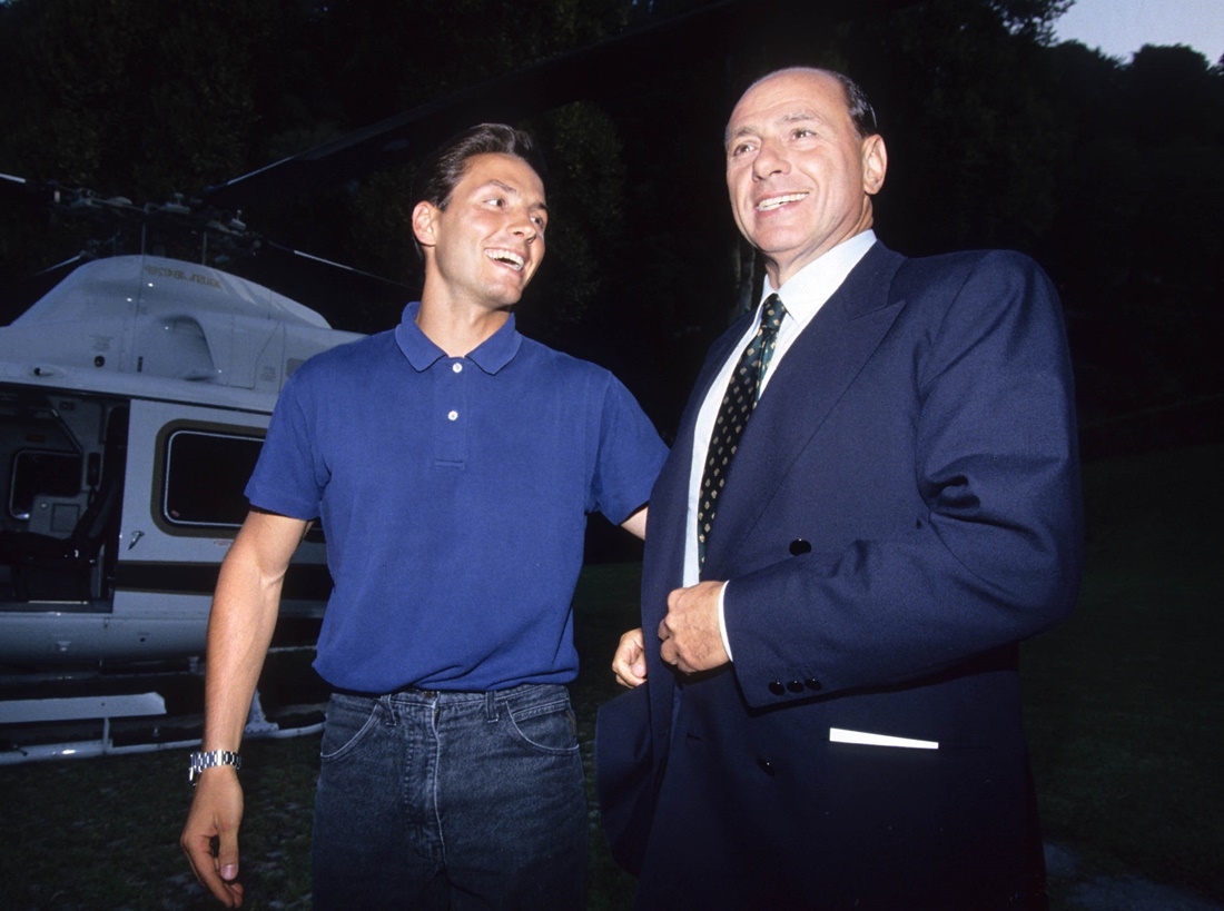 Pier Silvio e Silvio Berlusconi (1993)