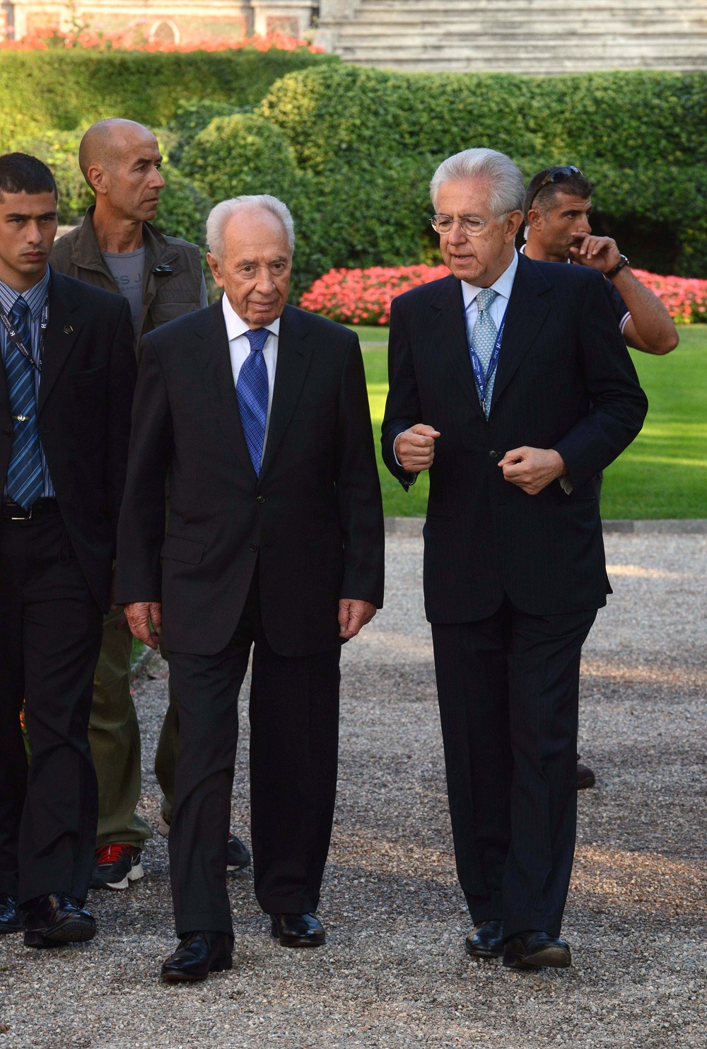 Shimon Peres e Mario Monti