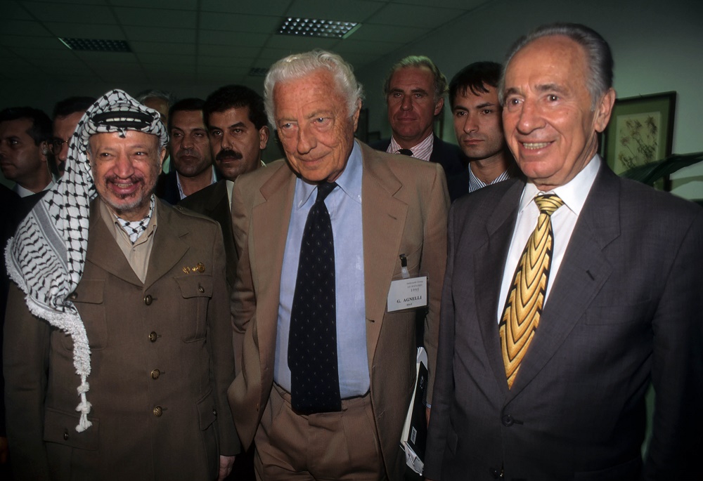 Yasser Arata, Gianni Agnelli e Shimon Peres