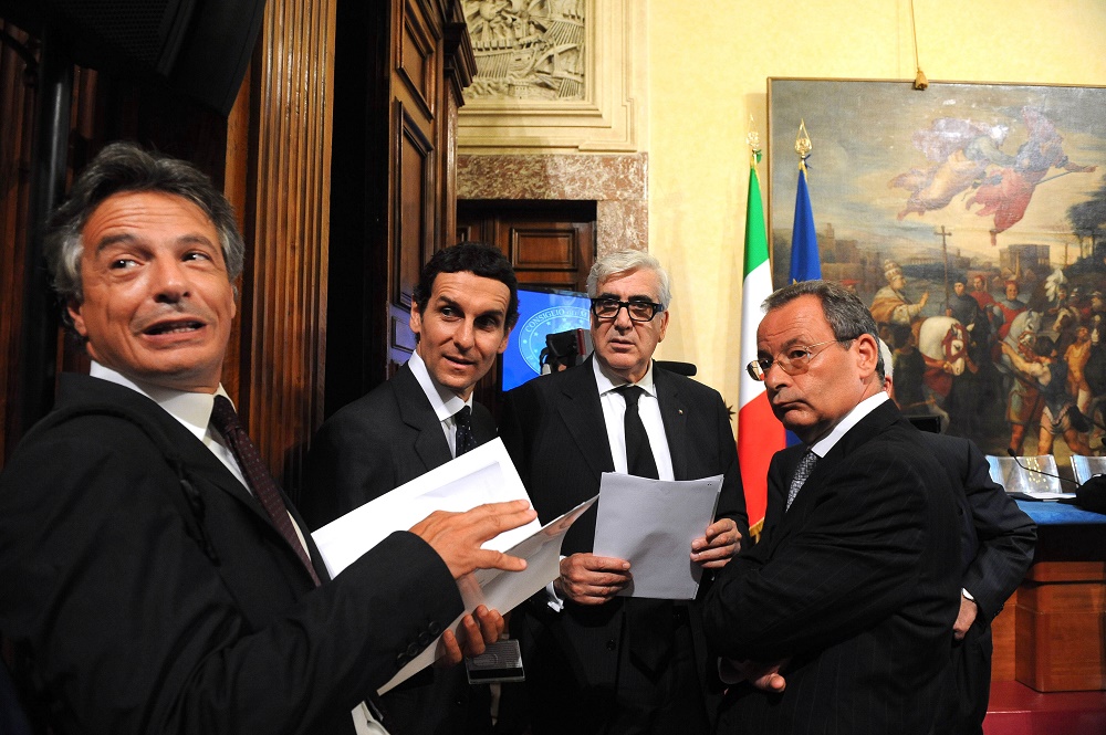 Giuseppe Mussari, Marco Morelli, Massimo Ponzellini e Curti Giardina