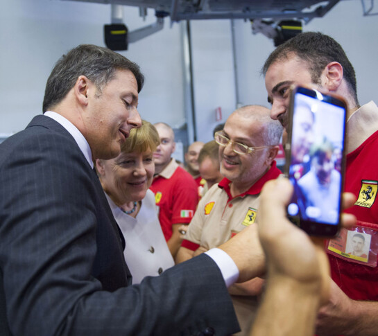 Matteo Renzi e Angela Merkel