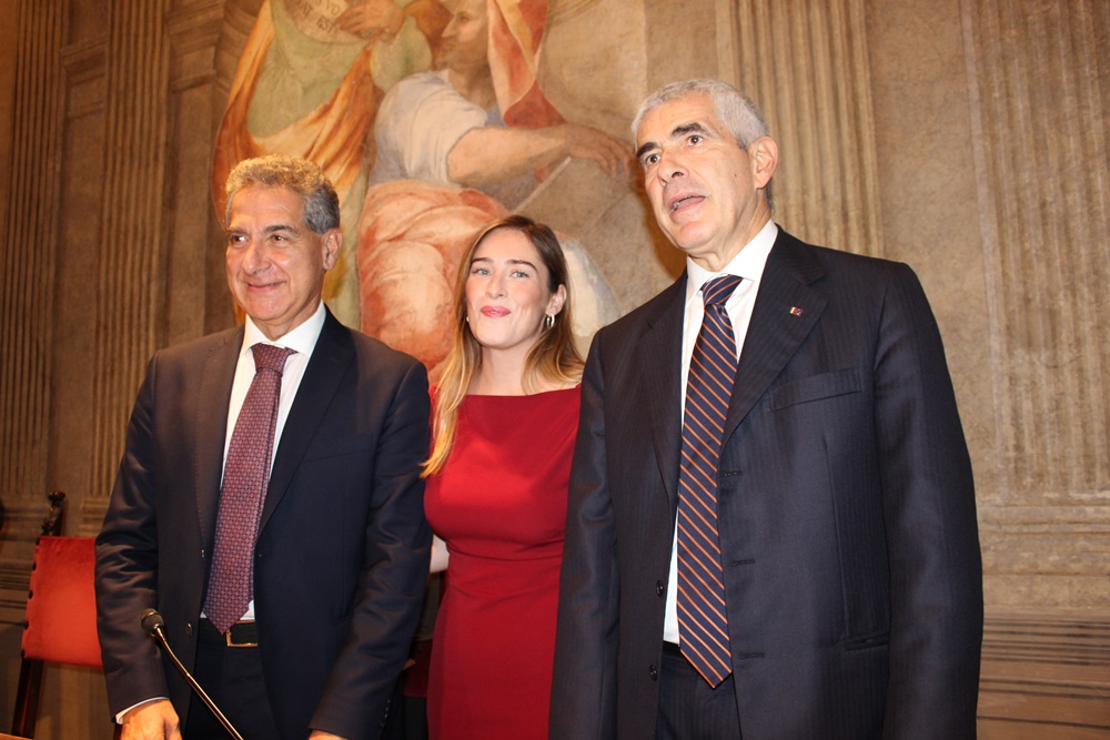 Pierluigi Mantini, Maria Elena Boschi e Pierferdinando Casini