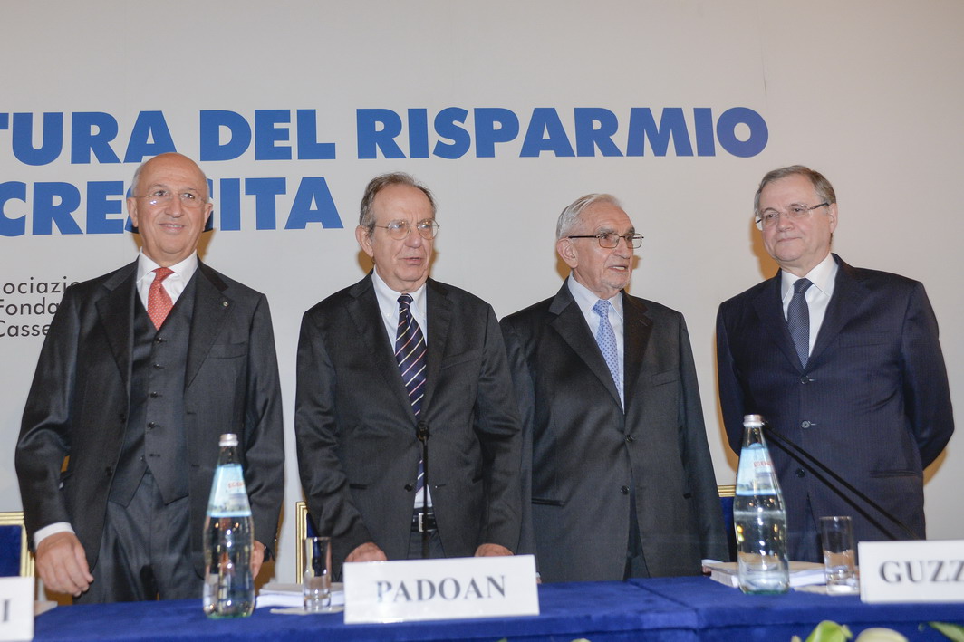 Antonio Patuelli, Ignazio Visco, Pier Carlo Padoan, Giuseppe Guzzetti