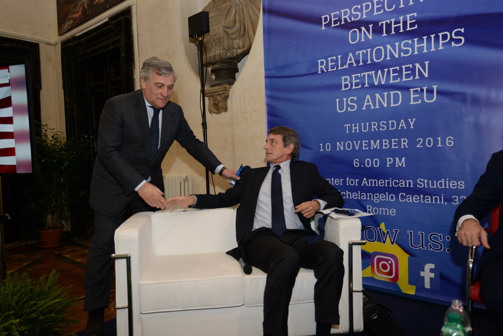 Antonio Tajani e David Sassoli