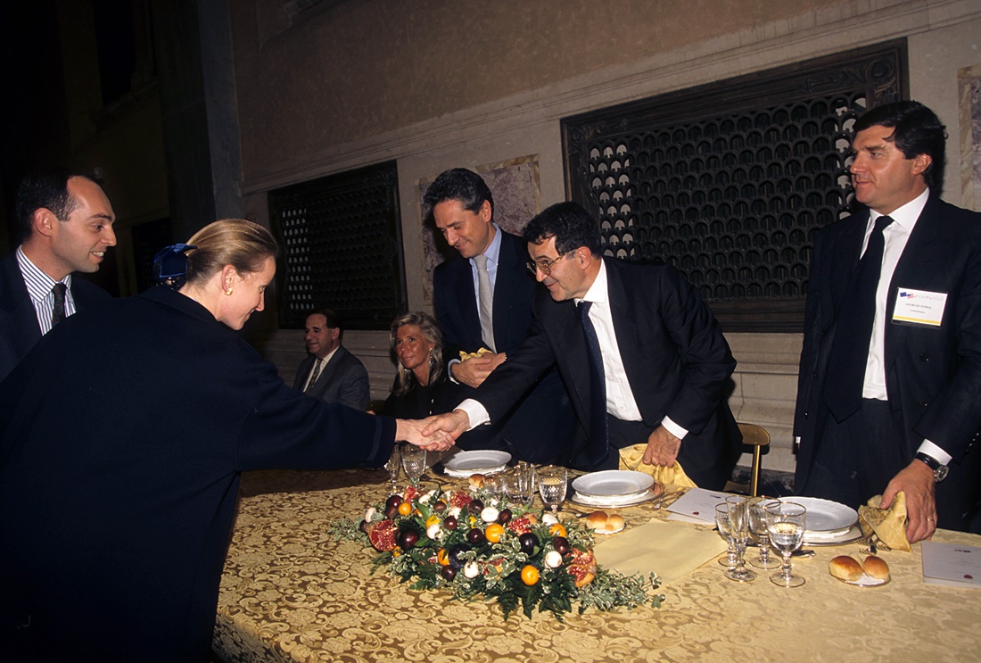 Édouard Michelin, Francesco Rutelli, Romano Prodi, Giorgio Fossa (1998)