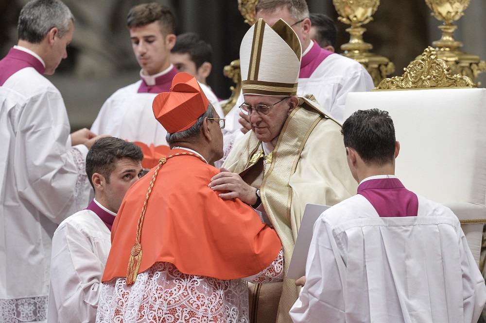 Cardinale Patrick D'Rozario e Papa Francesco