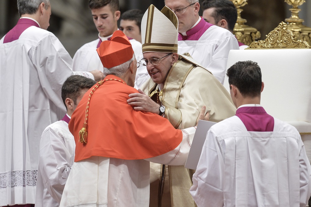 Cardinale Maurice Piat e Papa Francesco