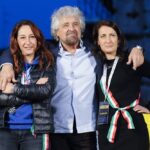 Paola Taverna, Beppe Grillo e Carla Ruocco movimento 5 stelle