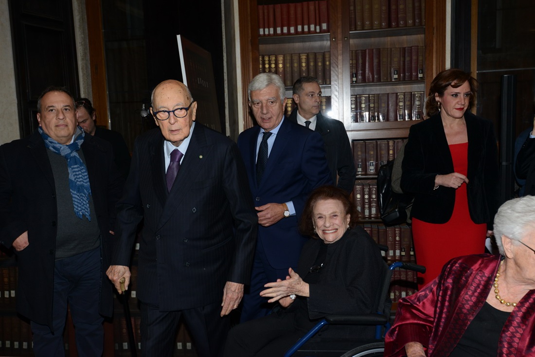 Giorgio Napolitano, Giovanni De Gennaro e Beverly Pepper