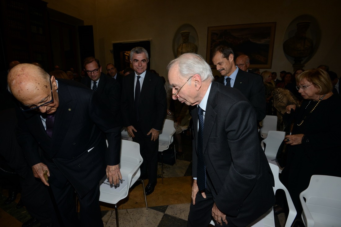 Giorgio Napolitano, Mauro Moretti, Giampiero Massolo e Giuliano Amato