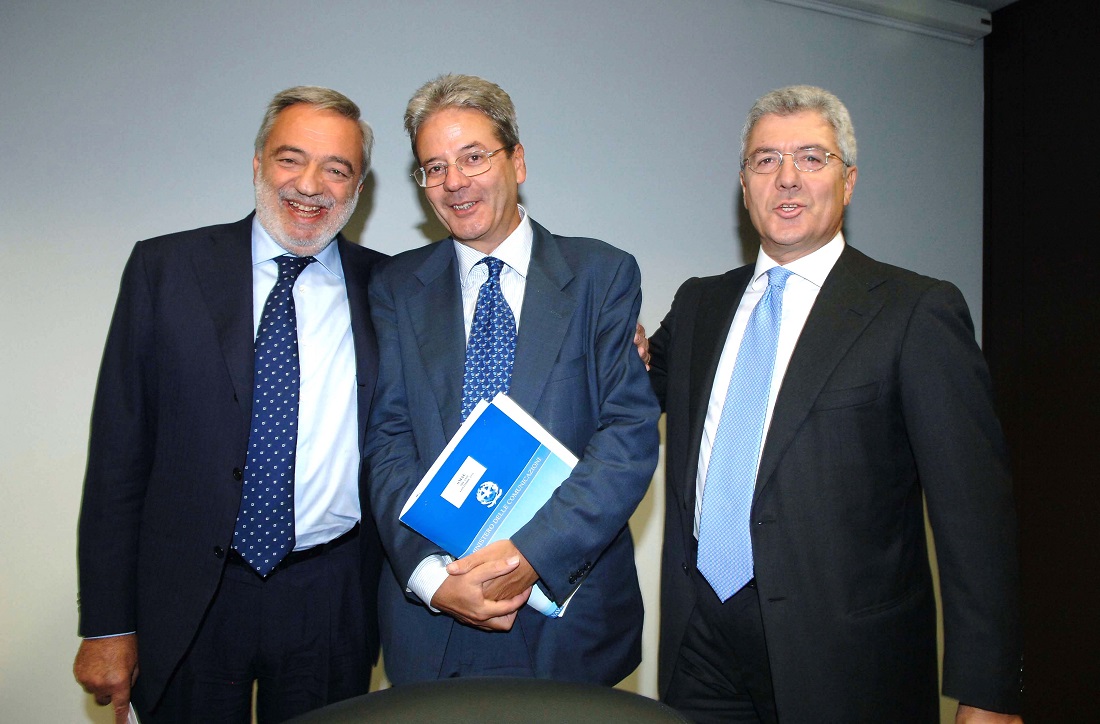 Luigi Nicolais, Paolo Gentiloni e Alfredo Cazzola