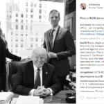 Eric Trump, la moglie Lara e Donald Trump - Instagram