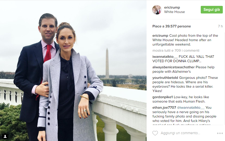 Eric e Lara Trump - Instagram