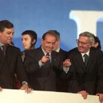 Antonio Tajani, Silvio Berlusconi e Giorgio La Malfa (2001)