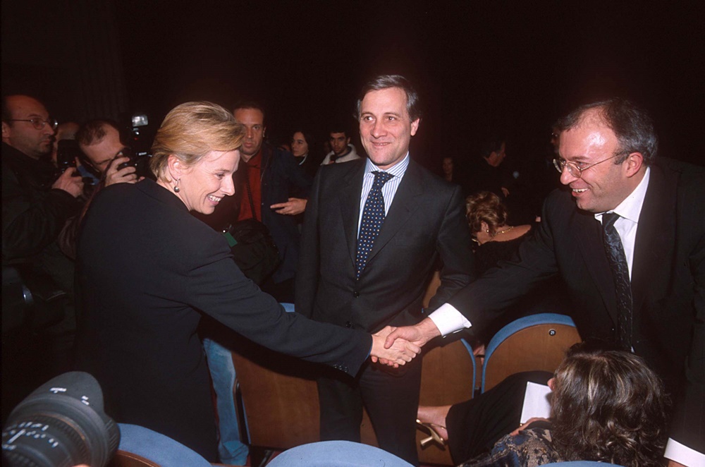 Giovanna Melandri, Antonio Tajani e Francesco Storace (2001)
