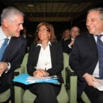 Roberto Formigoni, Emma Marcegaglia e Antonio Tajani (2009)