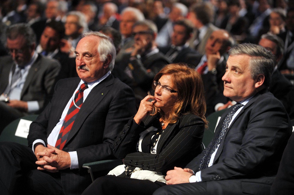 Alberto Bombassei, Emma Marcegaglia e Antonio Tajani (2010)